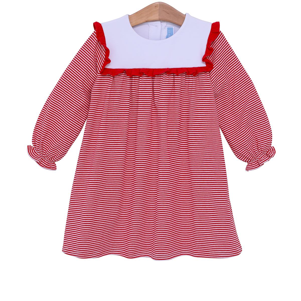 Marie Dress Red Stripe - Breckenridge Baby