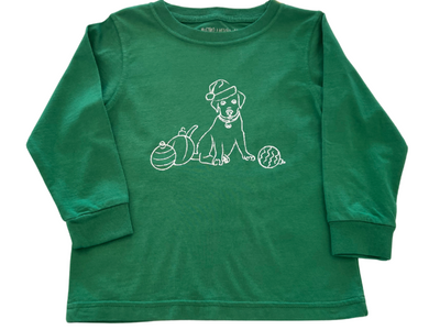 Green Santa Pup T-Shirt - Breckenridge Baby