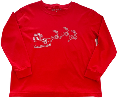 Red Santa Sleigh T-Shirt - Breckenridge Baby