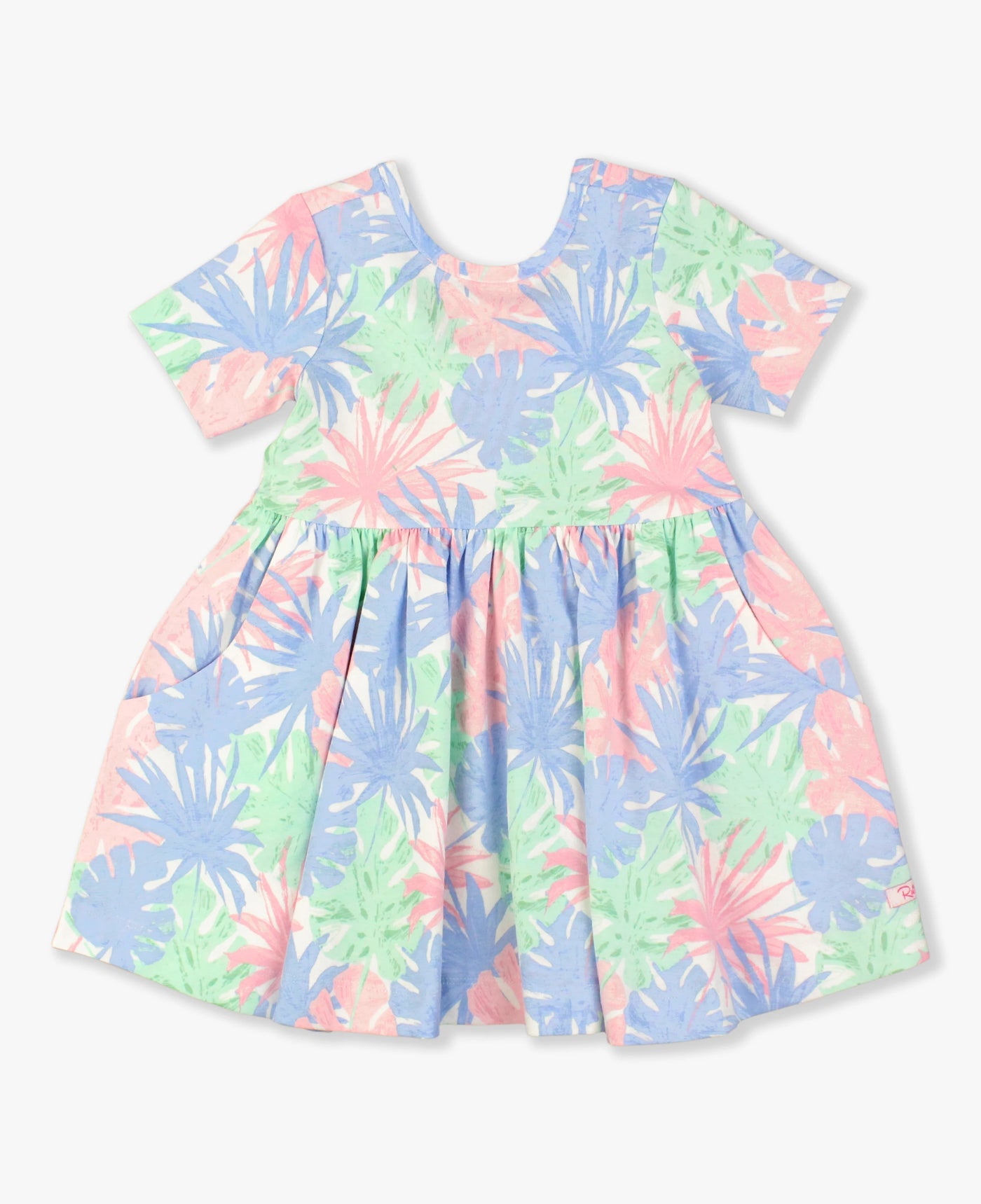 Pastel Palms Twirl Dress - Breckenridge Baby