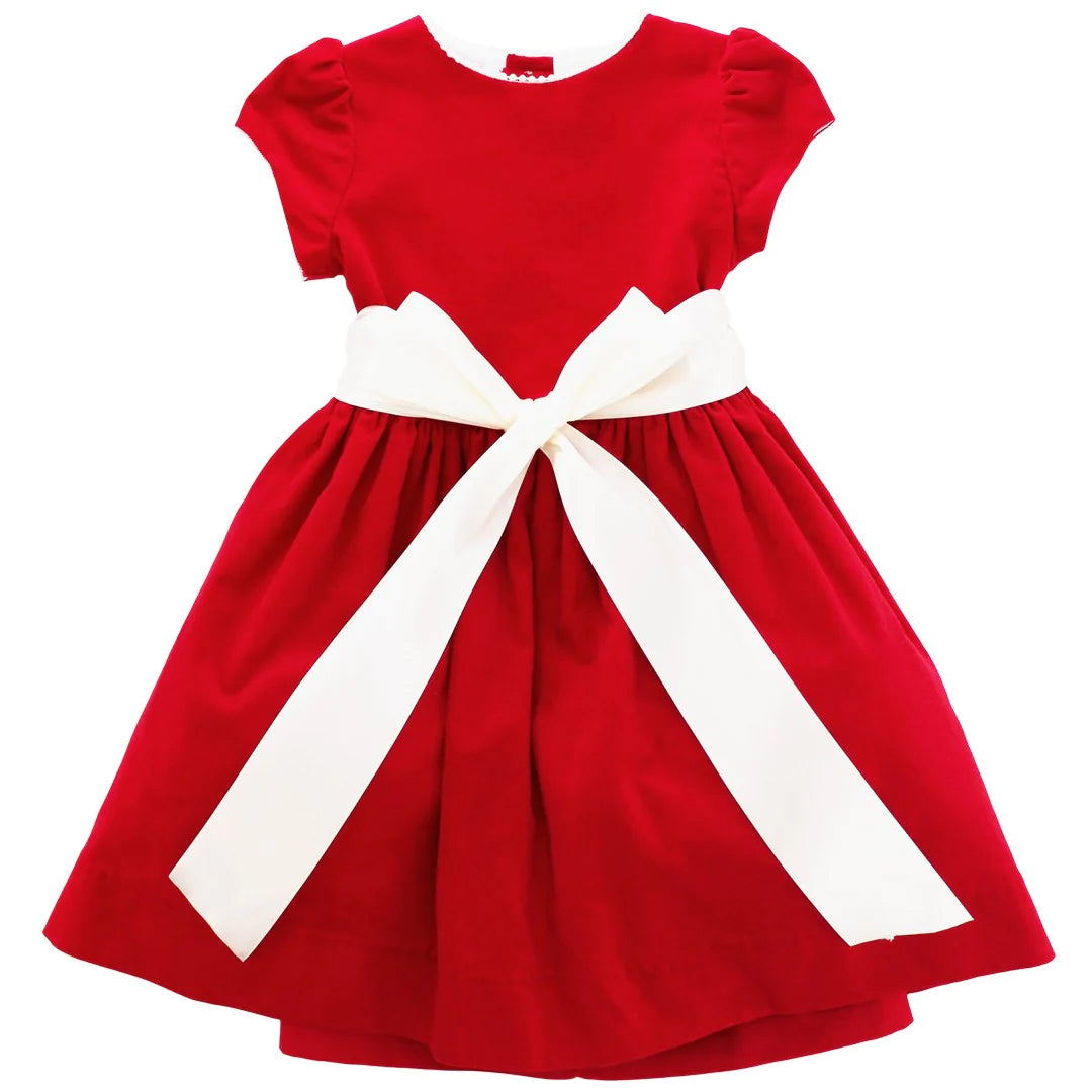 Red Cord with Pearls Dress - Breckenridge Baby