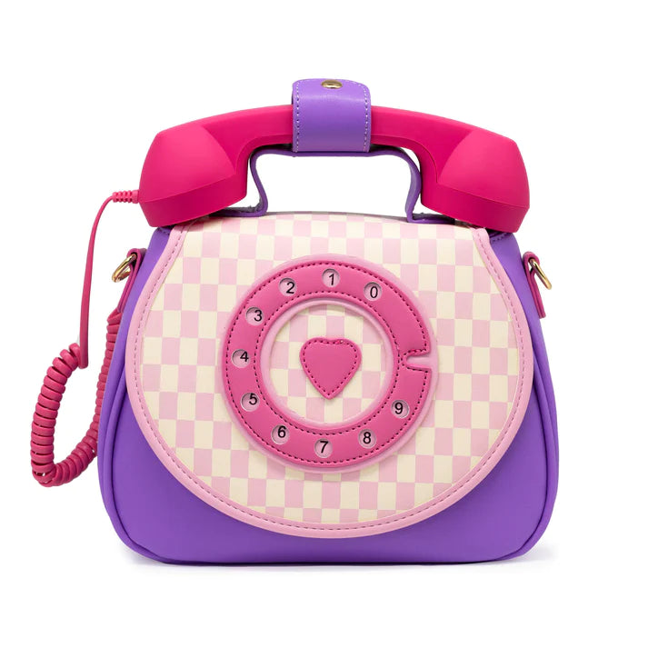 Ring Ring Phone Convertible Handbag-Pastel Checkerboard - Breckenridge Baby