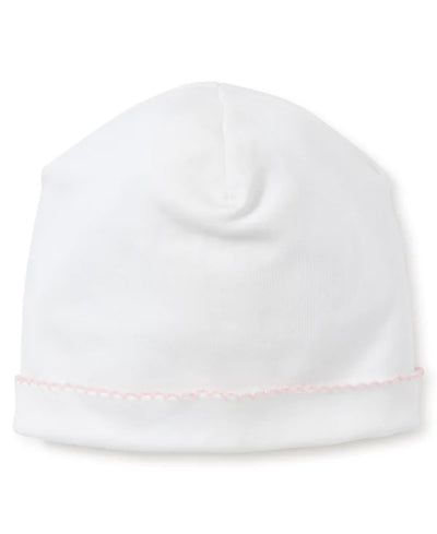 Newborn Basic Hat - White/Pink - Breckenridge Baby