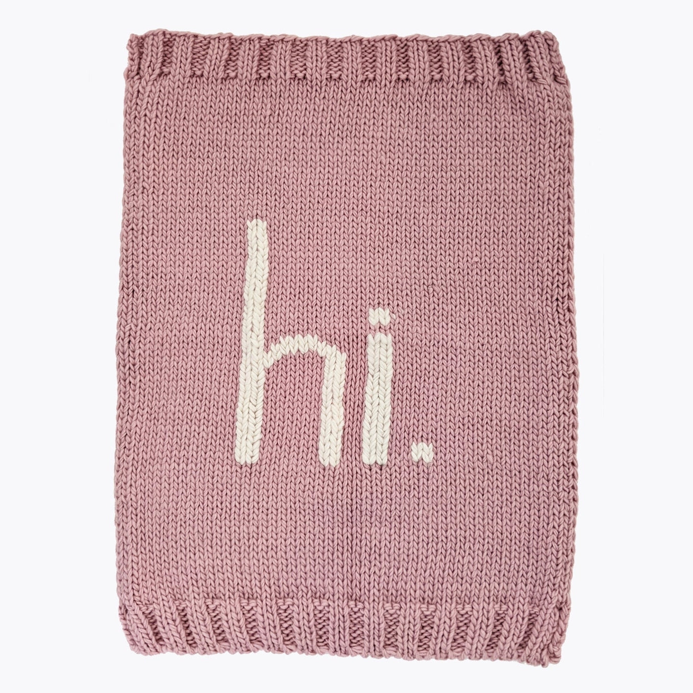 Hi. Hand Knit Blanket Rosy Pink - Breckenridge Baby