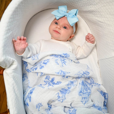 Chinoiserie Baby Swaddle Blanket - Breckenridge Baby