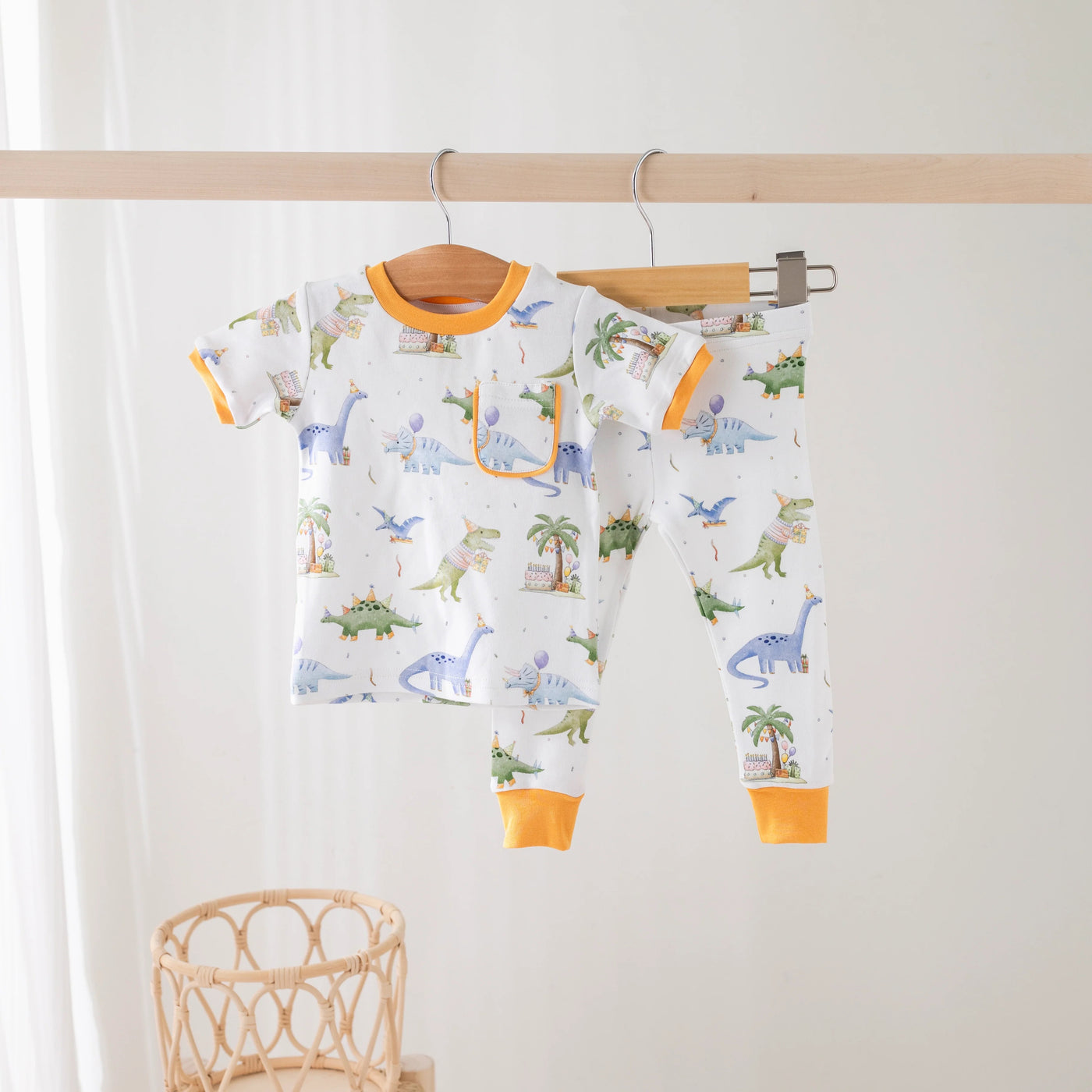 Dino-mite Birthday Organic Cotton Pajama Set - Breckenridge Baby