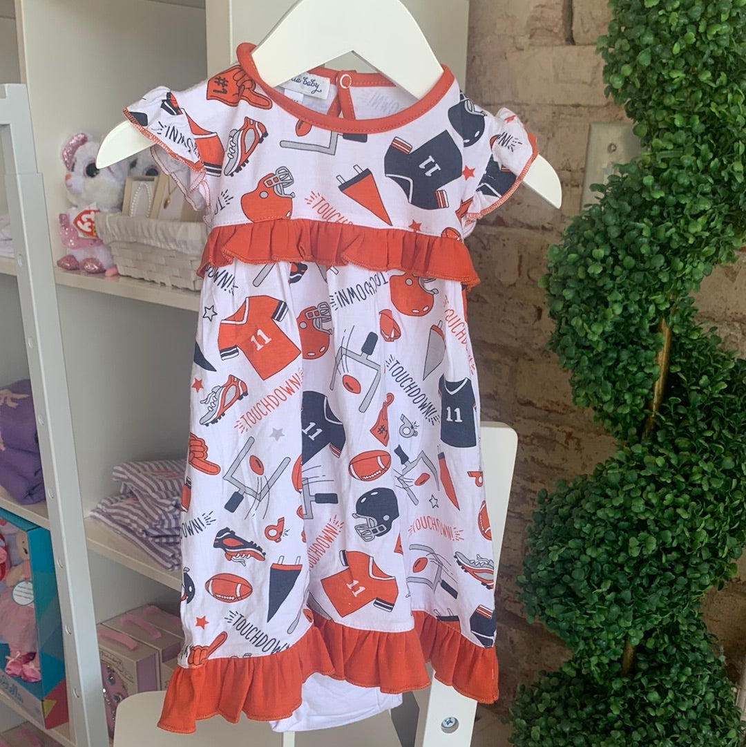 Touchdown Printed Ruffle Flutters Dress Set - Breckenridge Baby