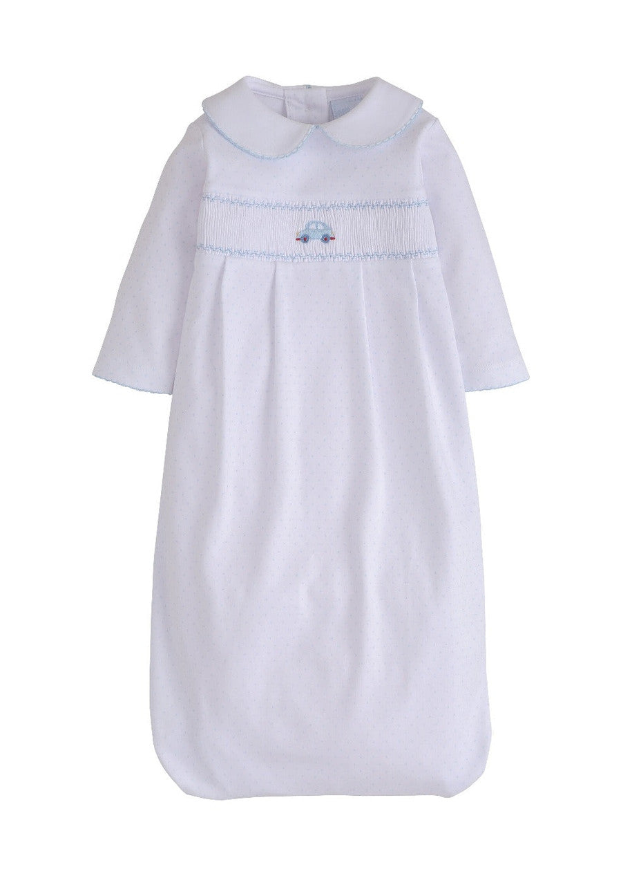 NB Car Smocked Gown - Breckenridge Baby