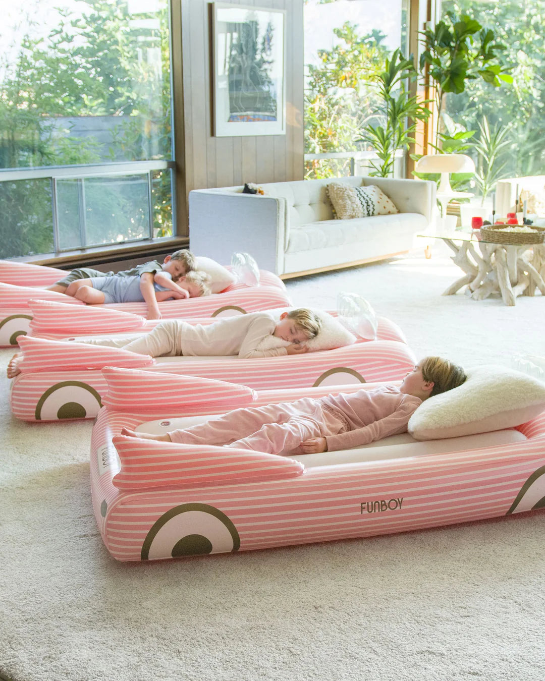 Pink Convertible Kids Sleepover Air Mattress - Breckenridge Baby