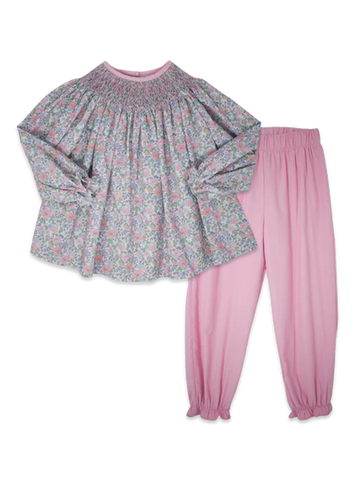 Betsy Gathered Pant Set - Itsy Bitsy Blooms - Breckenridge Baby