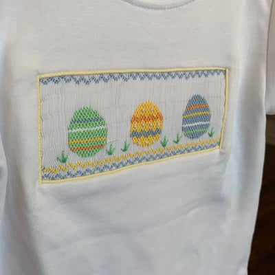 Easter Egg - White Knit Shirt - Breckenridge Baby