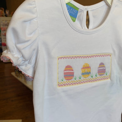 Easter Egg - Girl's White T-Shirt - Breckenridge Baby