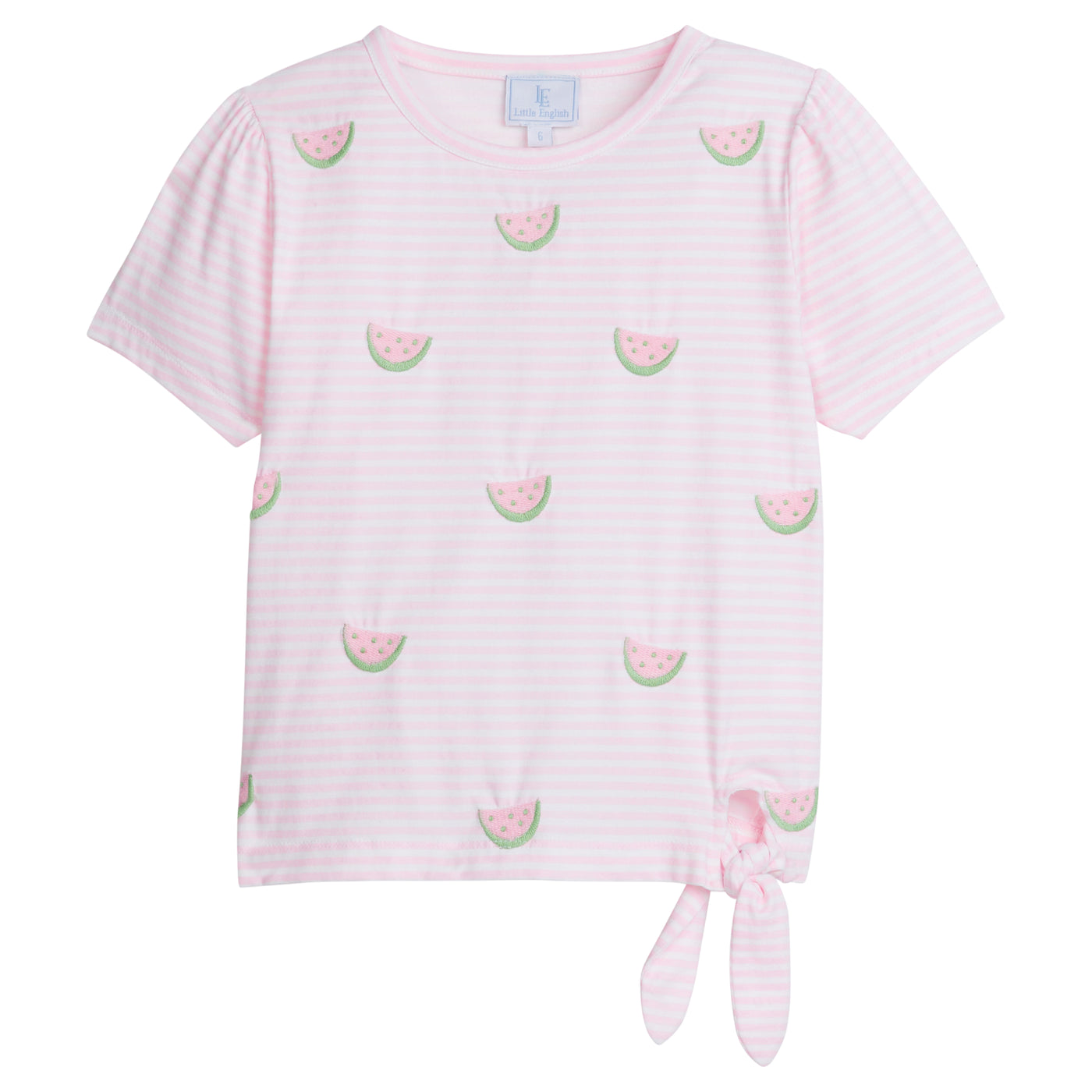 Embroidered Tie Tee - Watermelons - Breckenridge Baby