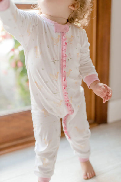 Girls Zip Up Jammies, D&B - Breckenridge Baby