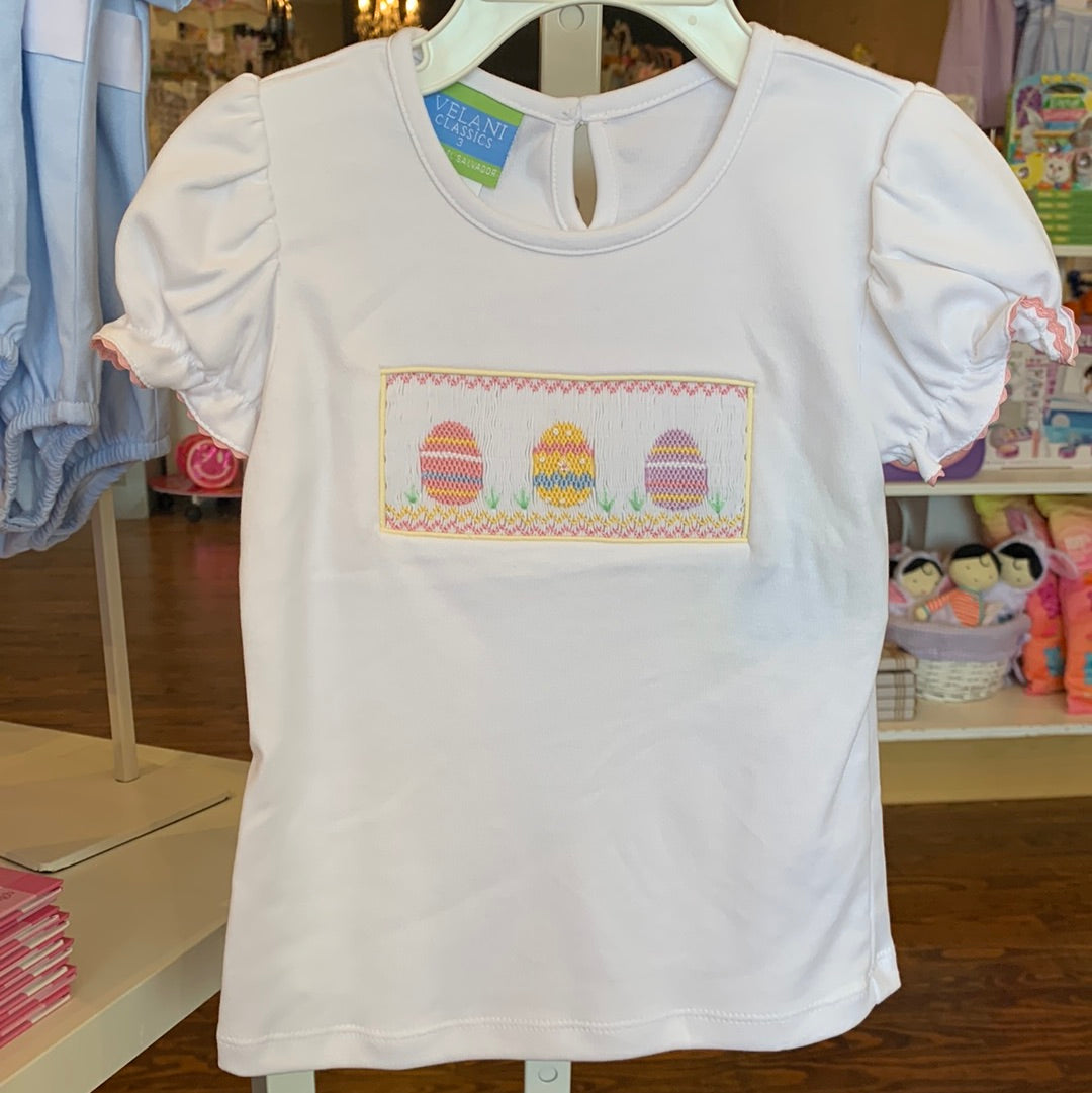 Easter Egg - Girl's White T-Shirt - Breckenridge Baby