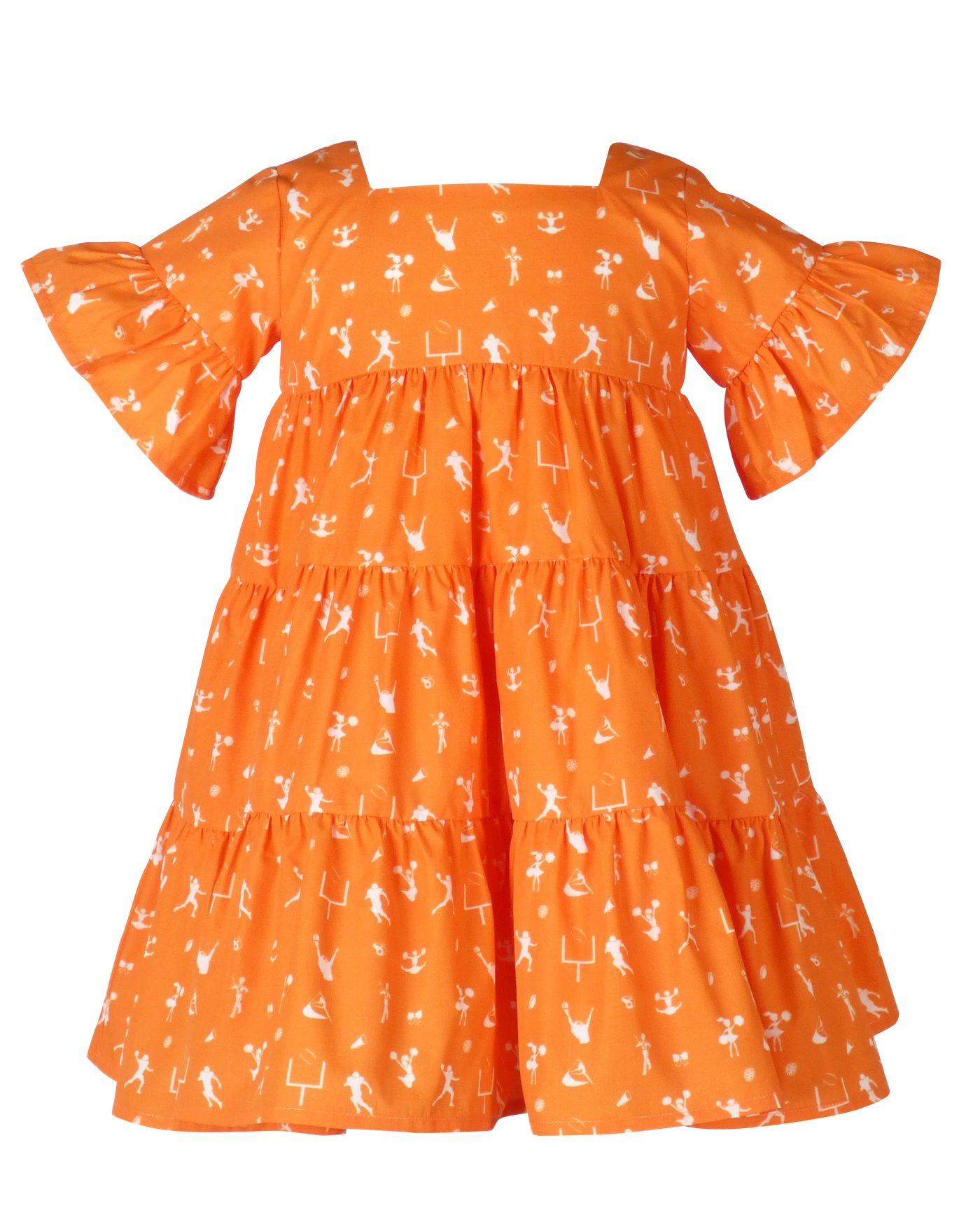 Game Day Tier Dress: Orange - Breckenridge Baby