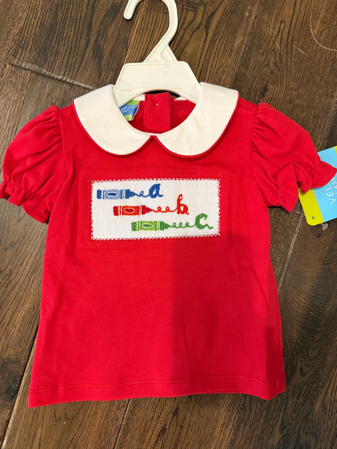 ABC school - red knit girls t shirt