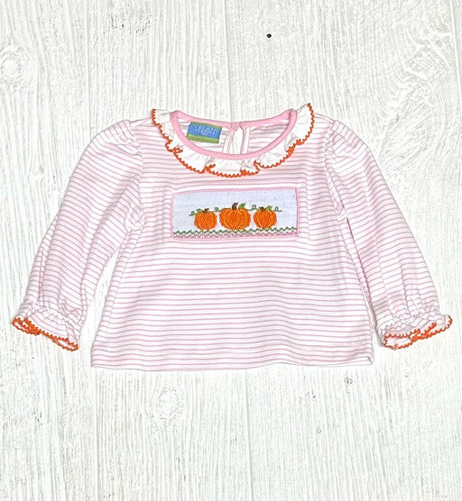 Anavini Velani girls striped pumpkin shirt