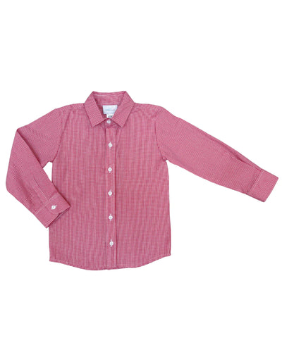 Ryan Dress Shirt - Red Gingham - Breckenridge Baby