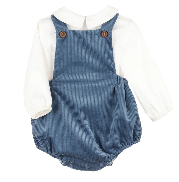 Blue Patrick Plush Cord Overall - Breckenridge Baby