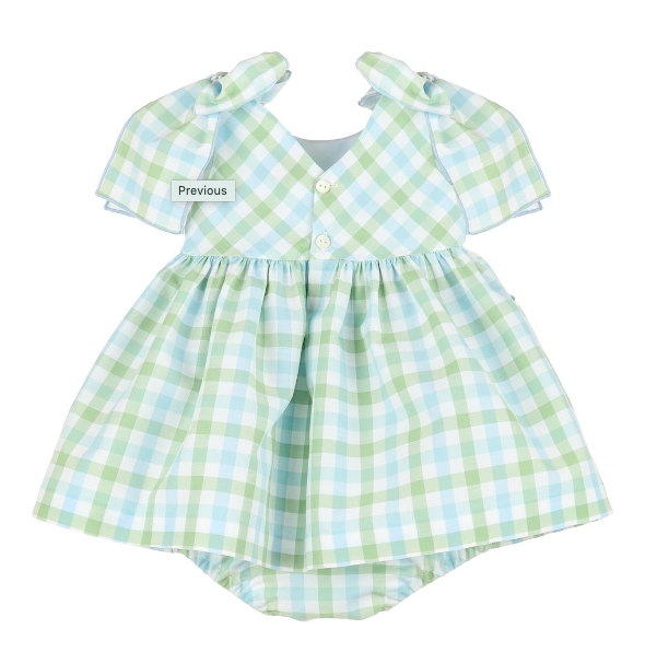 Pastel Plaid Bow Dress - Breckenridge Baby