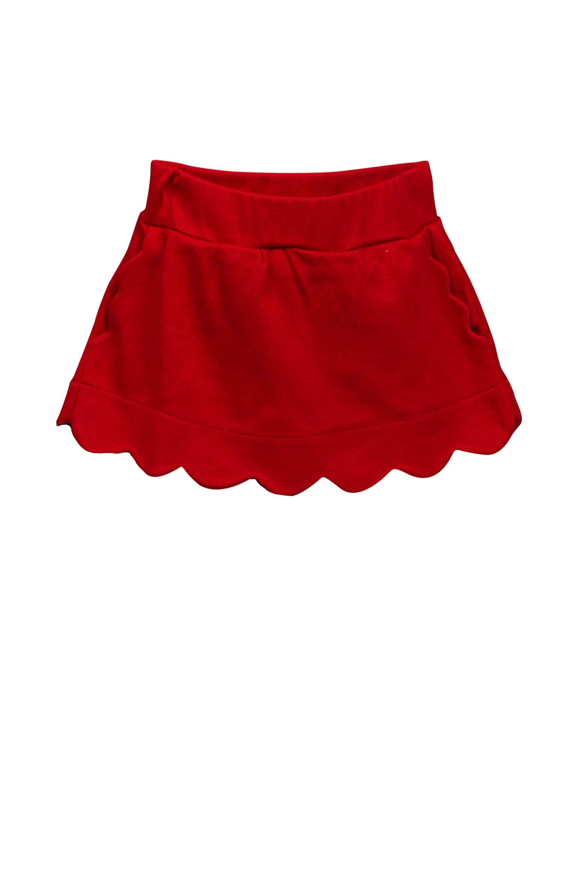 Red Scalloped Skirt - Breckenridge Baby