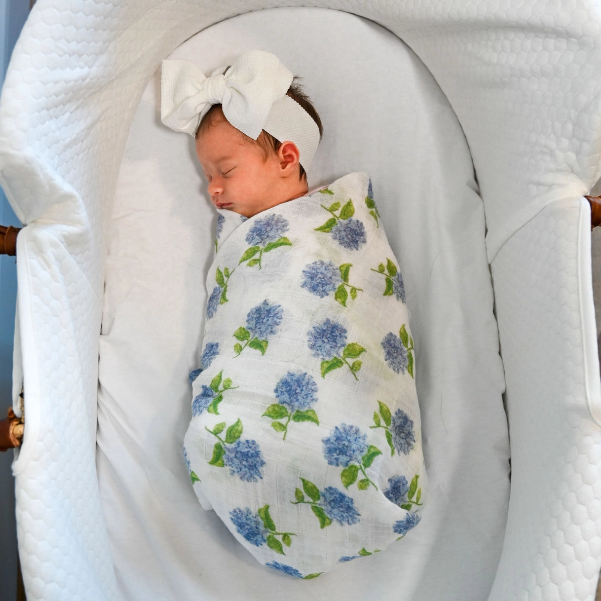 You Had Me At Hydrangea Baby Swaddle Blanket - Breckenridge Baby