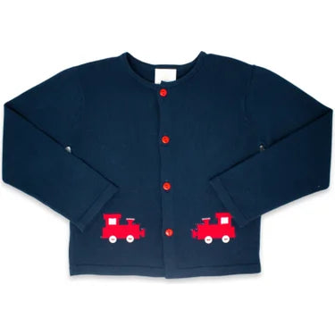 Burrow Button Down Train Sweater - Be Merry - Breckenridge Baby
