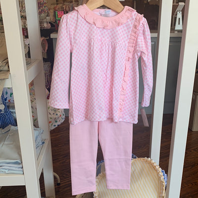 Pink Plaid Pima Pants Set - Breckenridge Baby