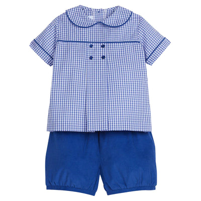 Darcy Short Set - Royal Gingham - Breckenridge Baby