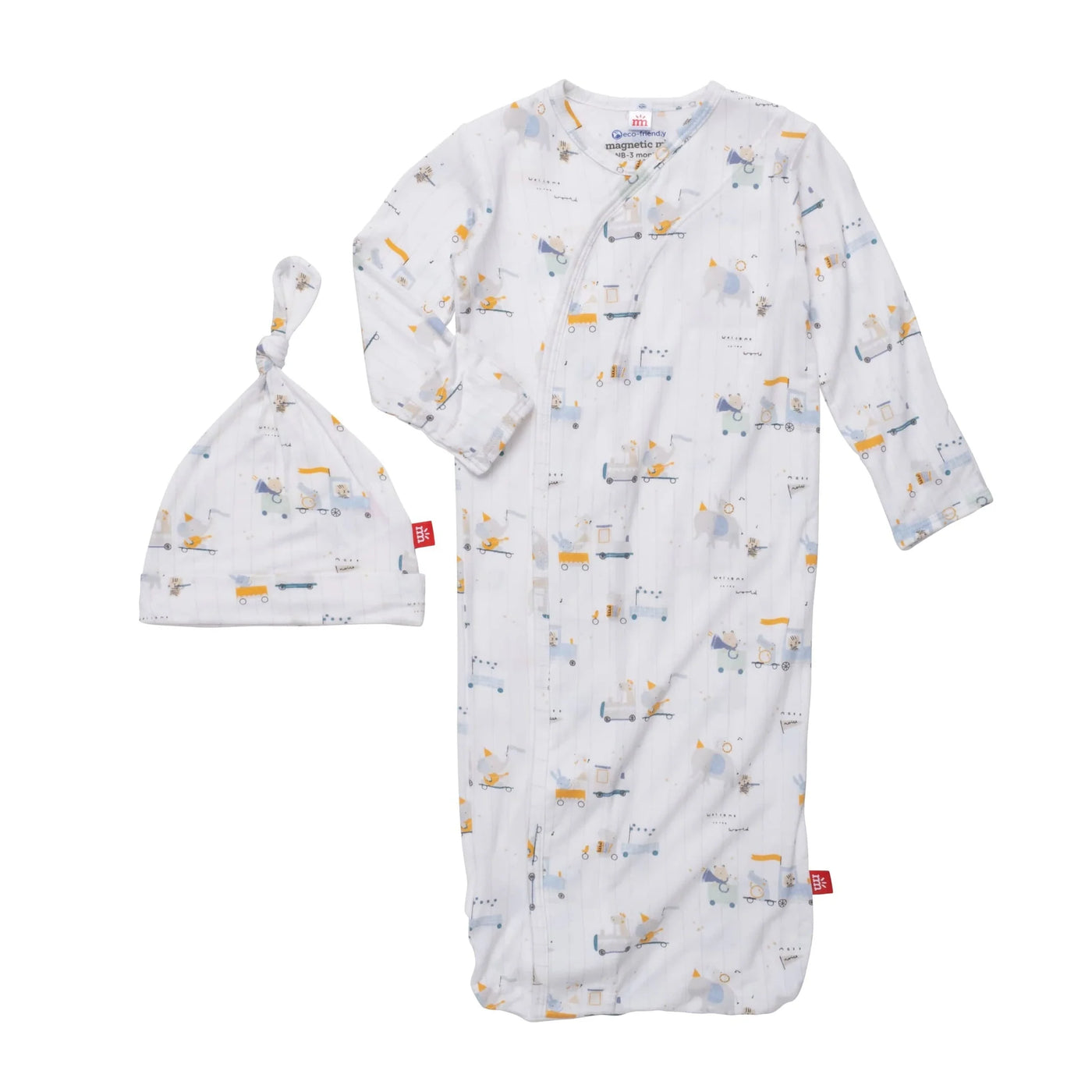 Welcome Wagon Modal Magnetic Cozy Sleeper Gown + Hat Set - Breckenridge Baby