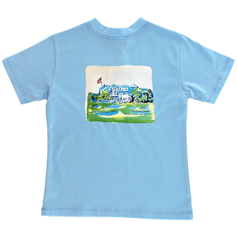 Clubhouse Logo Tee - Bayberry - Breckenridge Baby
