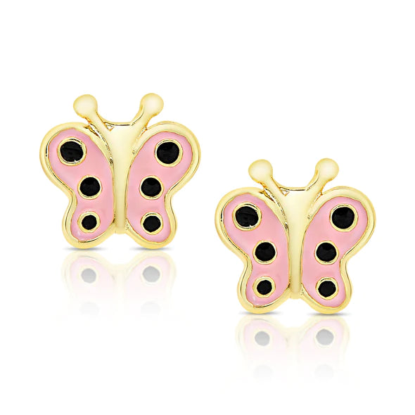 Butterfly Stud Earrings - Pink - Breckenridge Baby