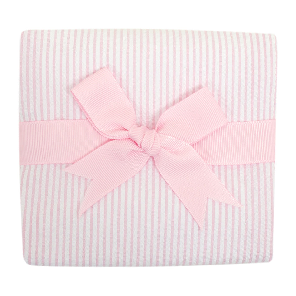 Pink SS Stripe Fabric Burp - Breckenridge Baby