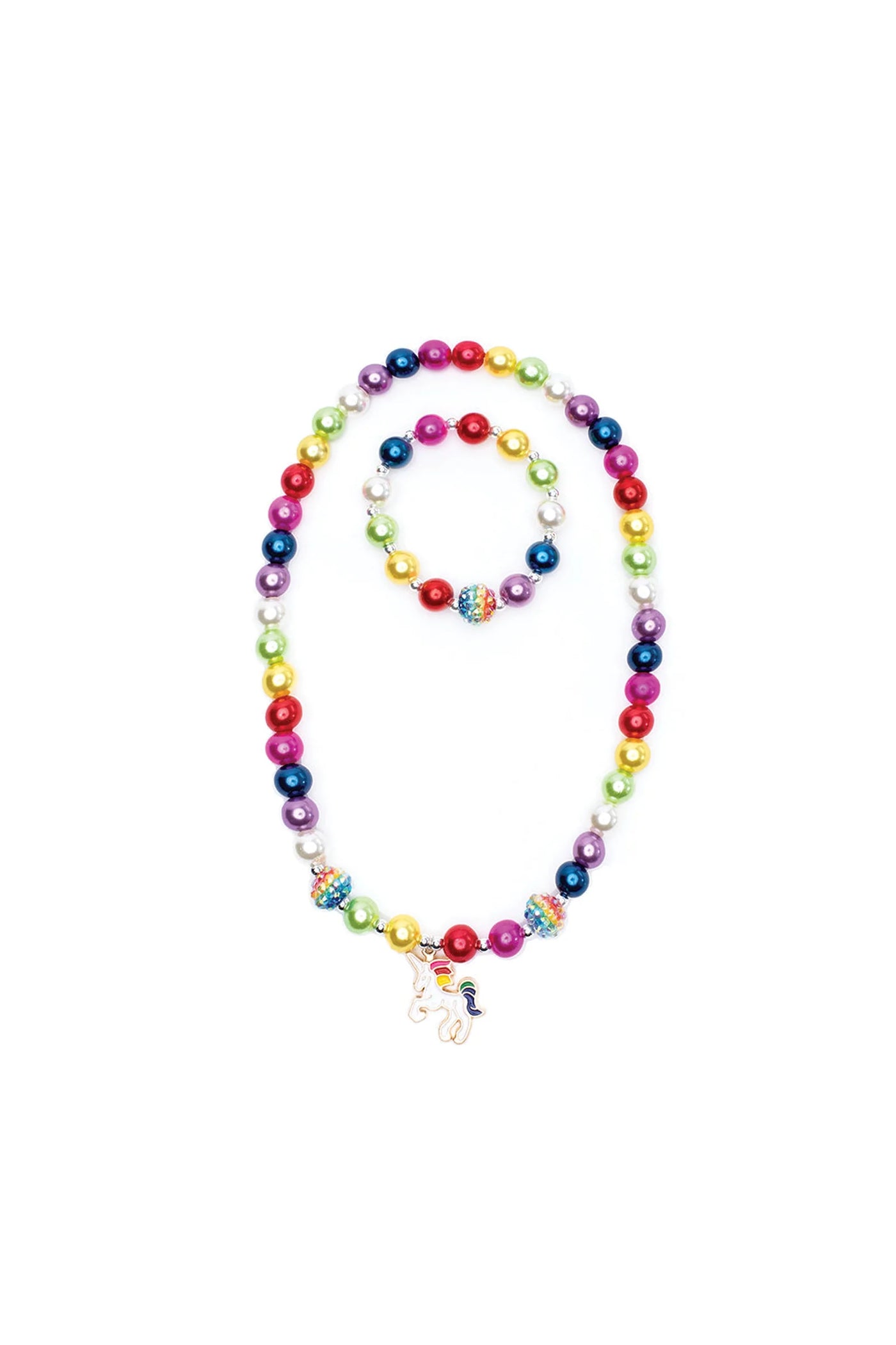 Gumball Rainbow Necklace and Bracelet Set - Breckenridge Baby