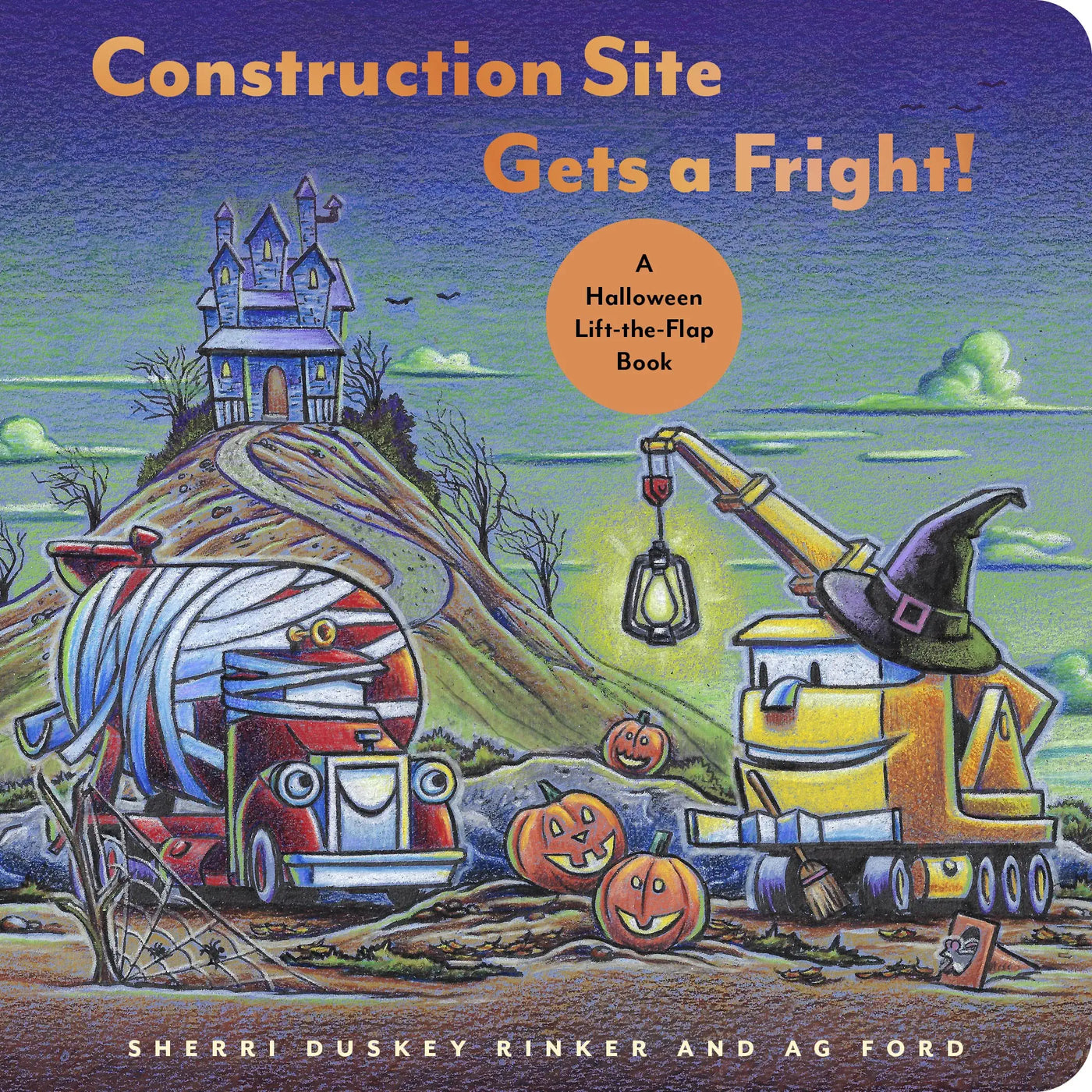Construction Site Gets a Fright!: A Halloween Lift-the-Flap Book - Breckenridge Baby