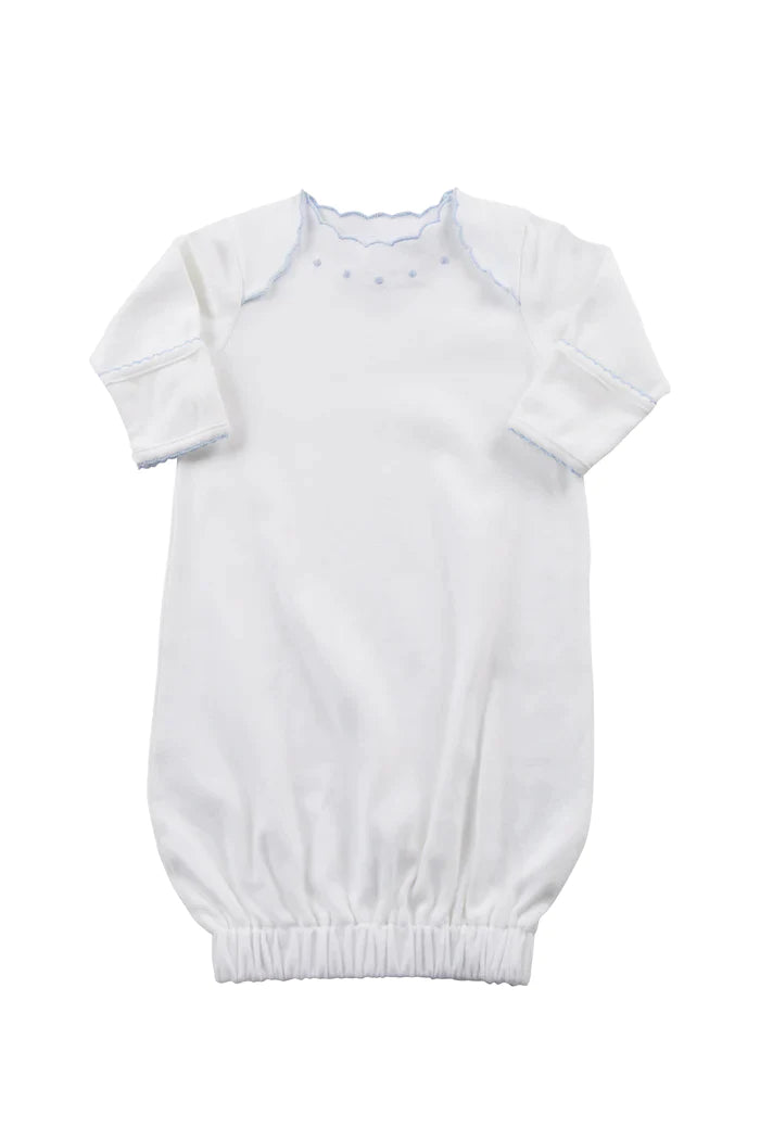 Dotson Sack Knit Gown - Blue - Breckenridge Baby