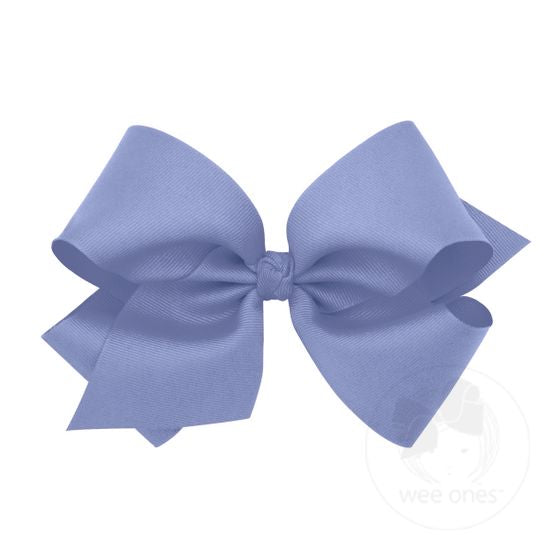 King Classic Grosgrain Hair Bow (Knot Wrap) - Blue Bird - Breckenridge Baby