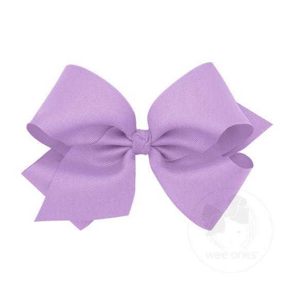 King Classic Grosgrain Hair Bow (Knot Wrap) - Light Orchid - Breckenridge Baby