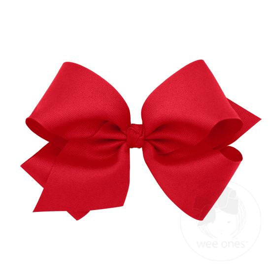King Classic Grosgrain Hair Bow (Knot Wrap) - Red - Breckenridge Baby