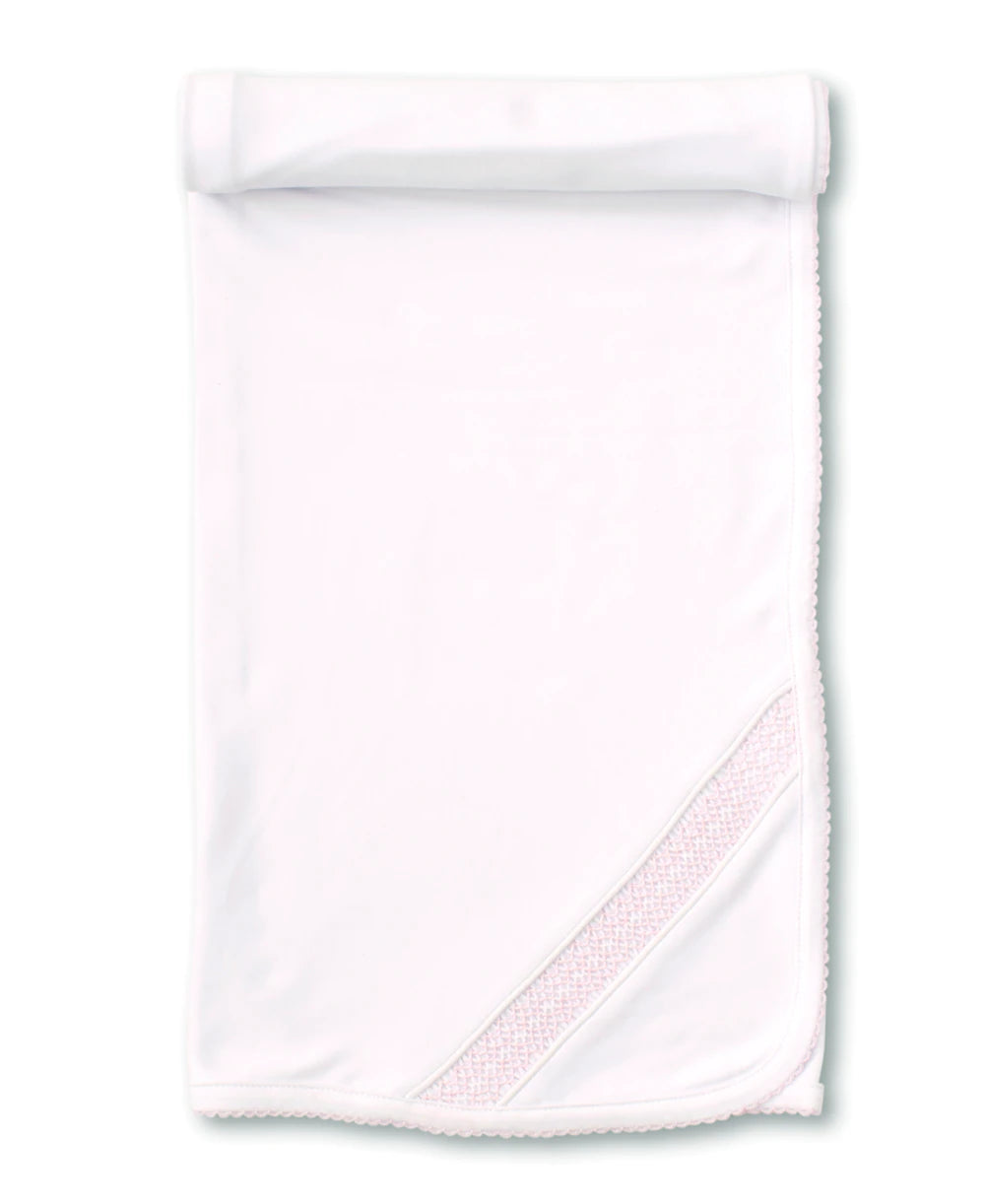CLB Charmed Blanket - White/Pink - Breckenridge Baby