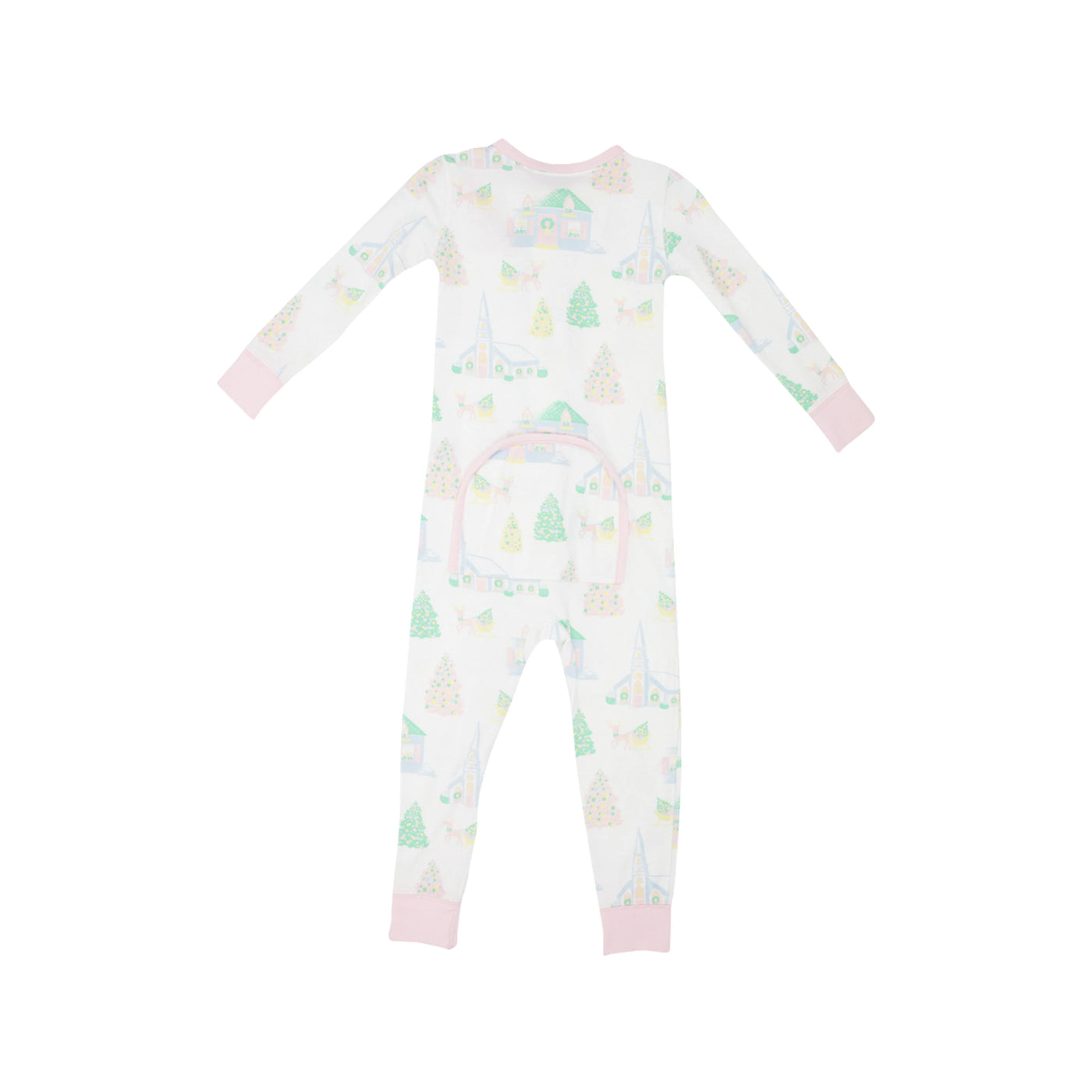 Noelles Night Night - Sleigh Bells and Pastels/Palm Beach Pink (Footed & Non-Footed) - Breckenridge Baby