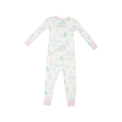 Noelles Night Night - Sleigh Bells and Pastels/Palm Beach Pink (Footed & Non-Footed) - Breckenridge Baby