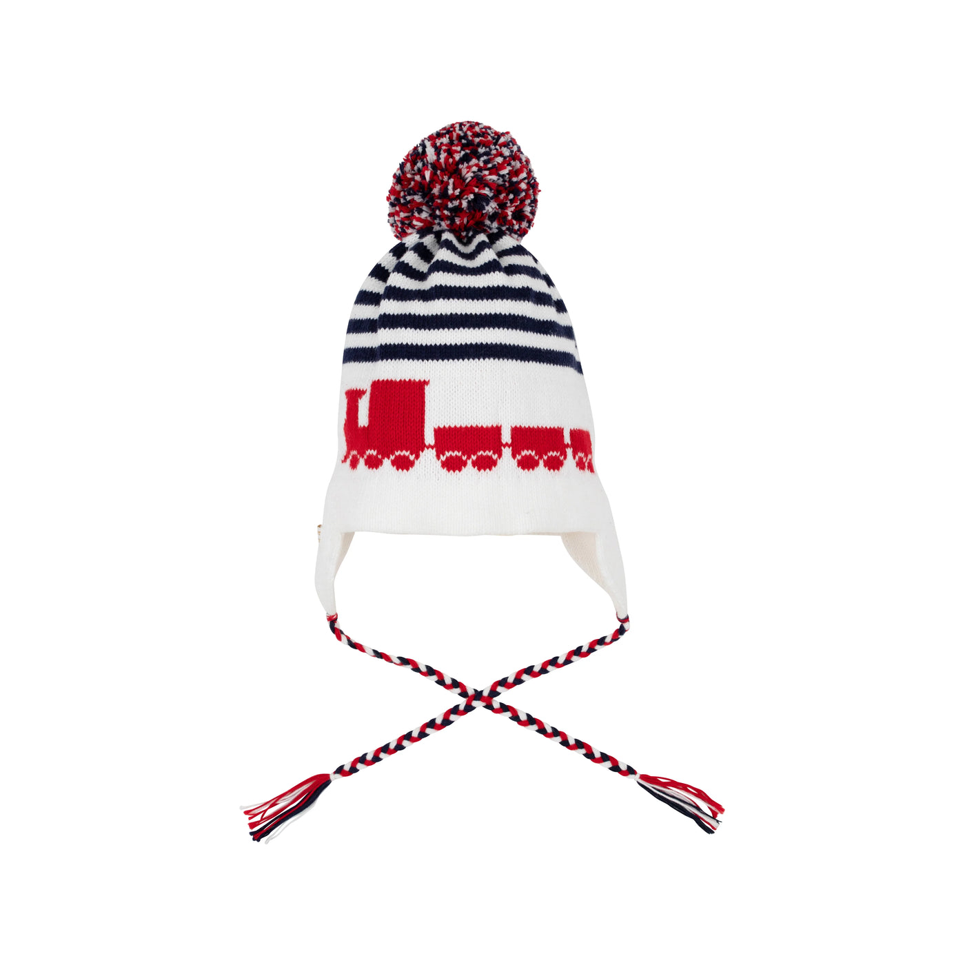 Parrish Pom Pom Hat - Worth Avenue White/Nantucket Navy - Breckenridge Baby