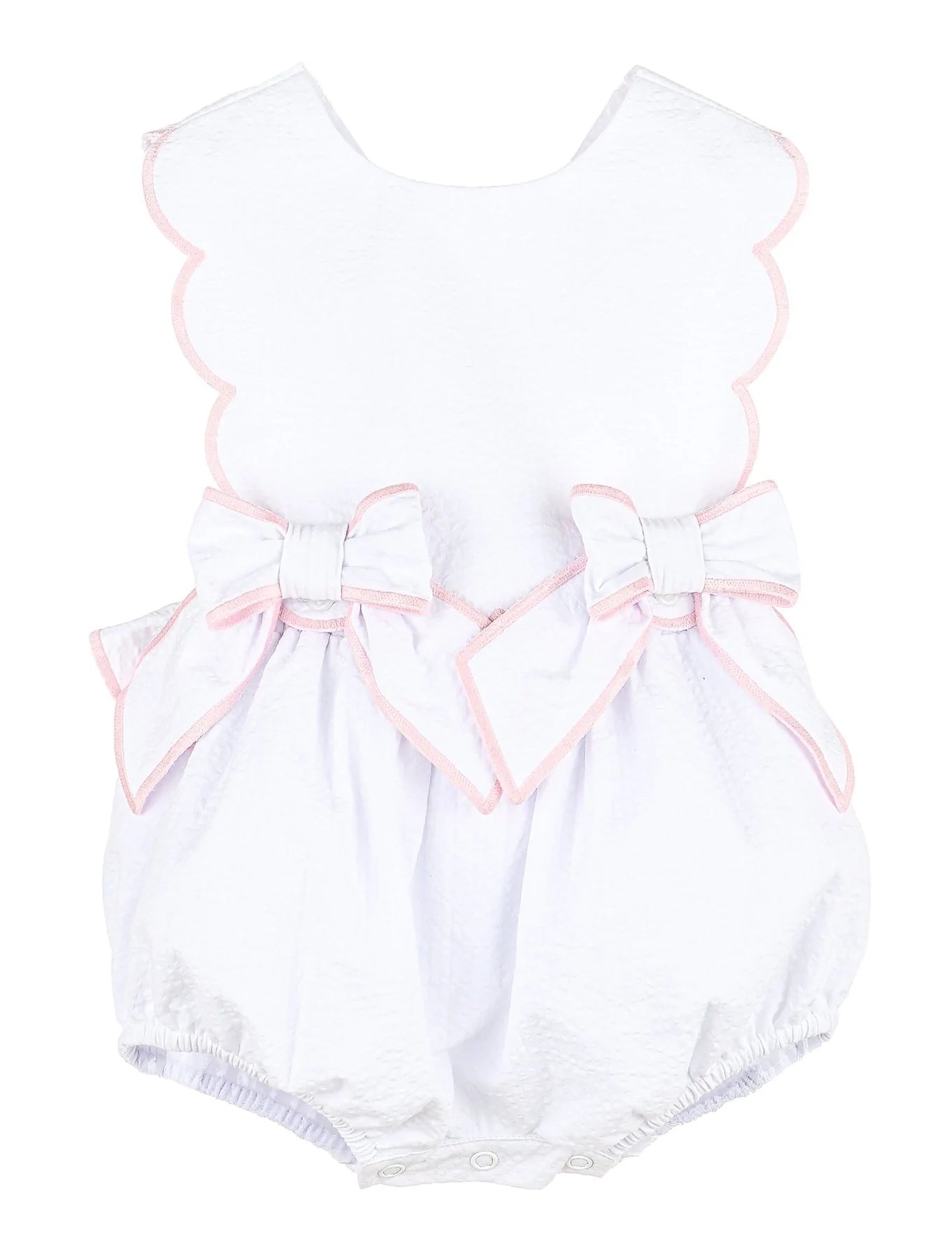 Sip & See Girl Overall - White - Breckenridge Baby