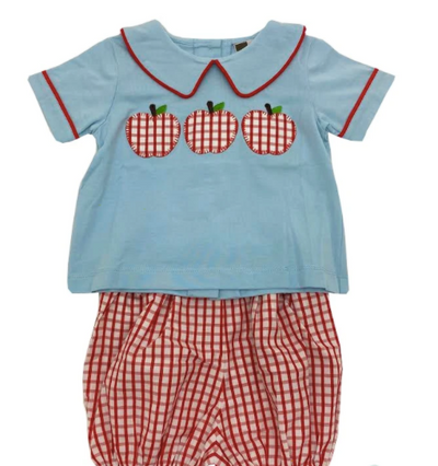 Apple A Day Boys Bloomer Set - Breckenridge Baby