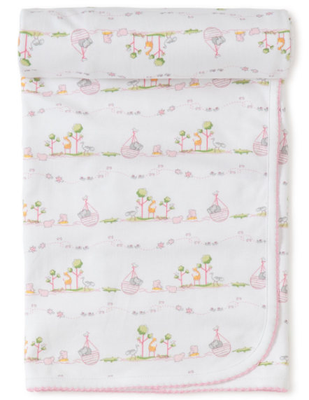 Noah's Print Blanket - Pink - Breckenridge Baby