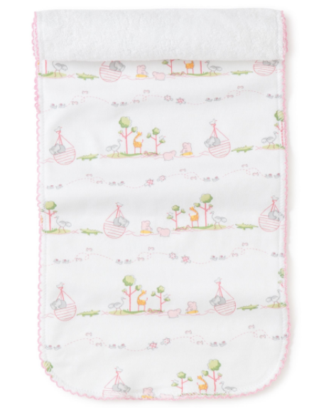 Noah's Print Burp - Pink - Breckenridge Baby