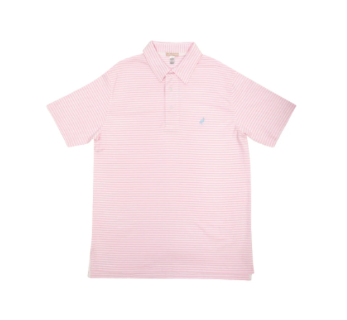 Croquet Party Polo - Palm Beach Pink Stripe/Buckhead Blue - Breckenridge Baby