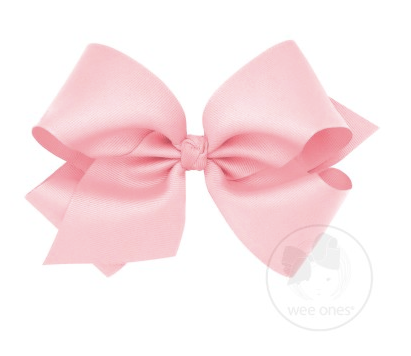 King Classic Grosgrain Hair Bow (Knot Wrap) - Light Pink - Breckenridge Baby